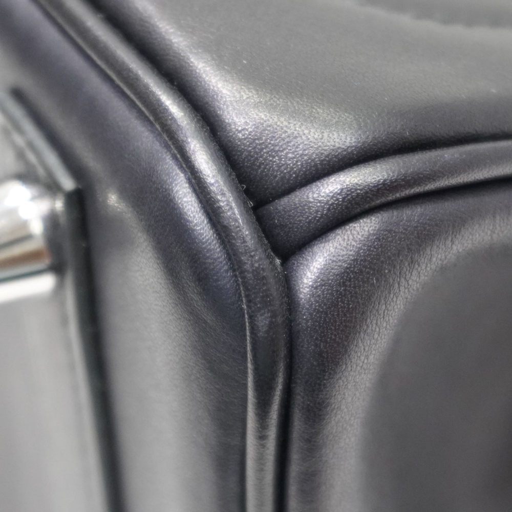 HERMES Hermes Birkin 25 Lock Handbag Black Silver Hardware Eva Color B Engrav... - Picture 9 of 16